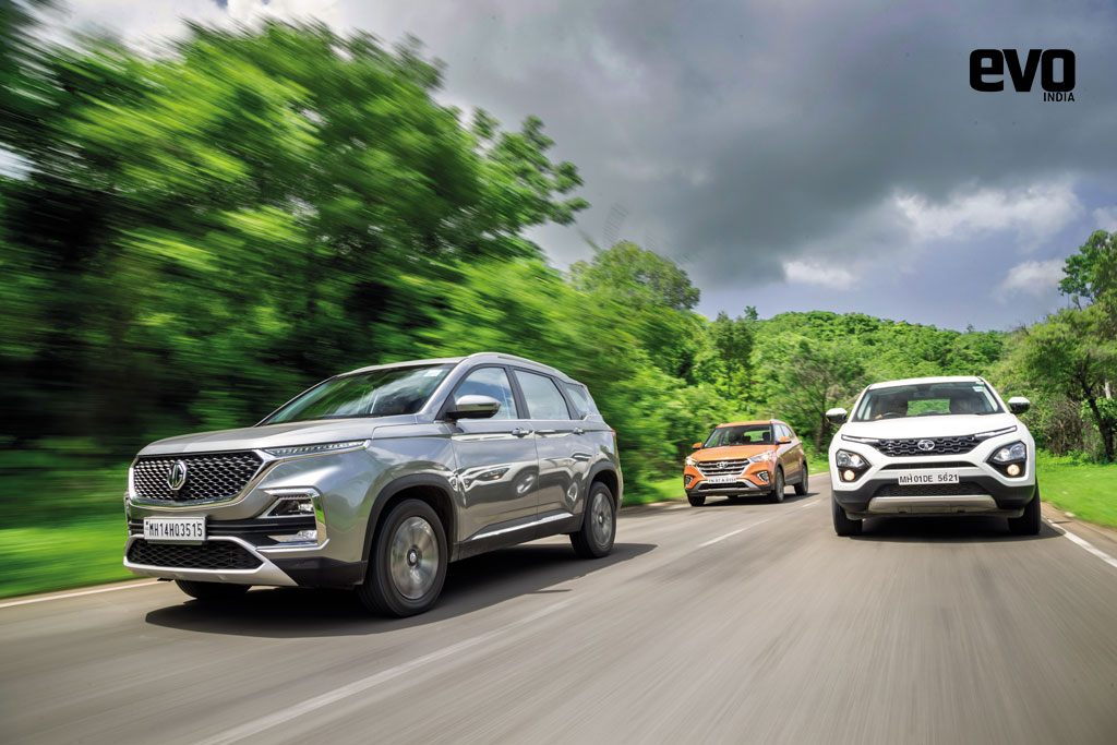 Mid-size SUV comparo: MG HECTOR vs Tata Harrier vs Hyundai Creta Mid-size SUV comparo: MG HECTOR vs Tata Harrier vs Hyundai Creta