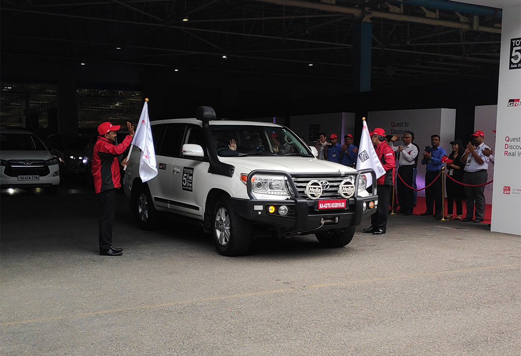 Toyota 5 Continents Drive Indian leg inaugurated by Gazoo Racing officials Toyota 5 Continents Drive Indian leg inaugurated by Gazoo Racing officials