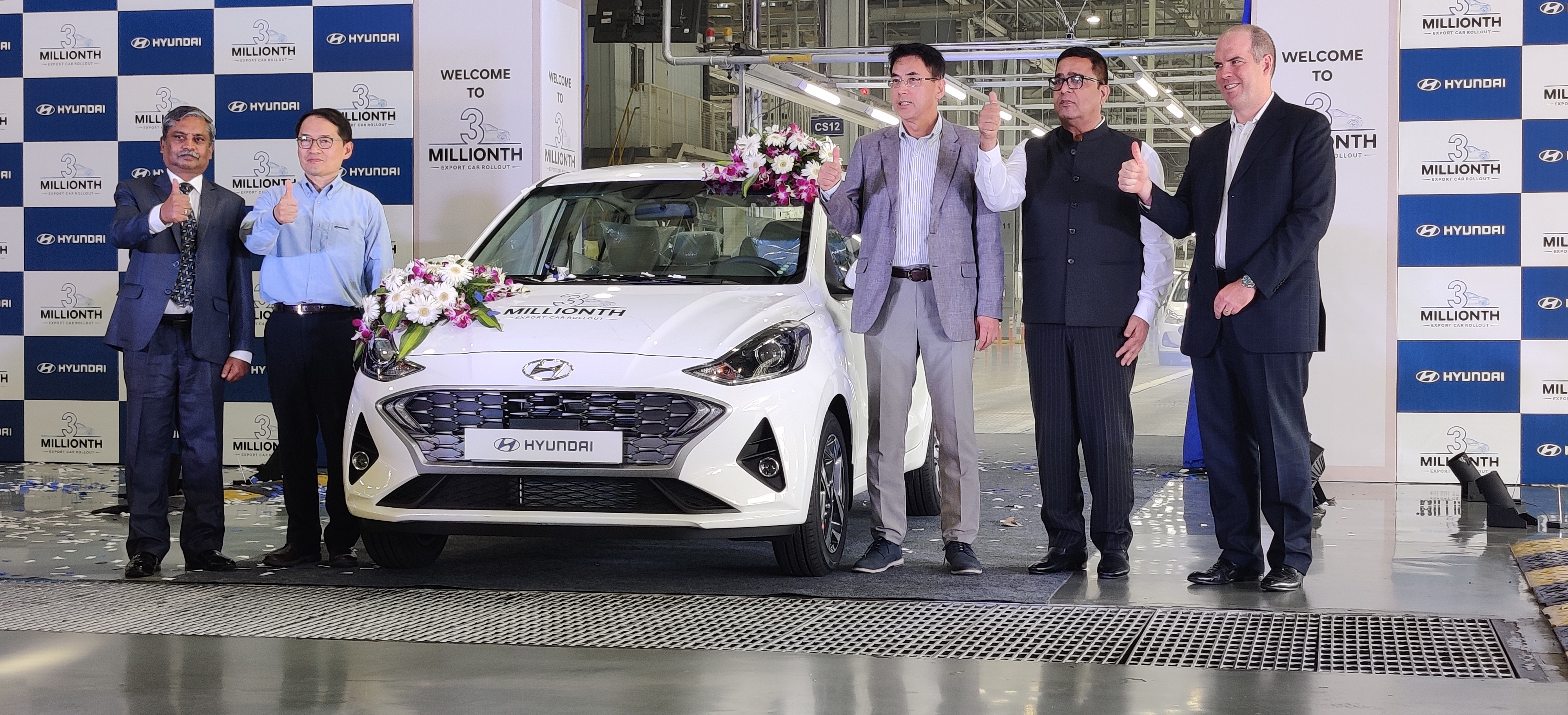 Hyundai rolls out its 3 millionth made-in-India export car Hyundai rolls out its 3 millionth made-in-India export car