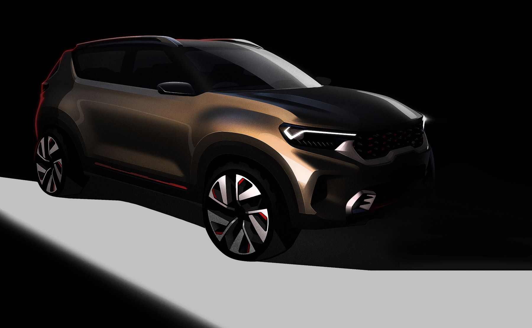 Kia Motors shows a sneak-peek of upcoming compact SUV concept