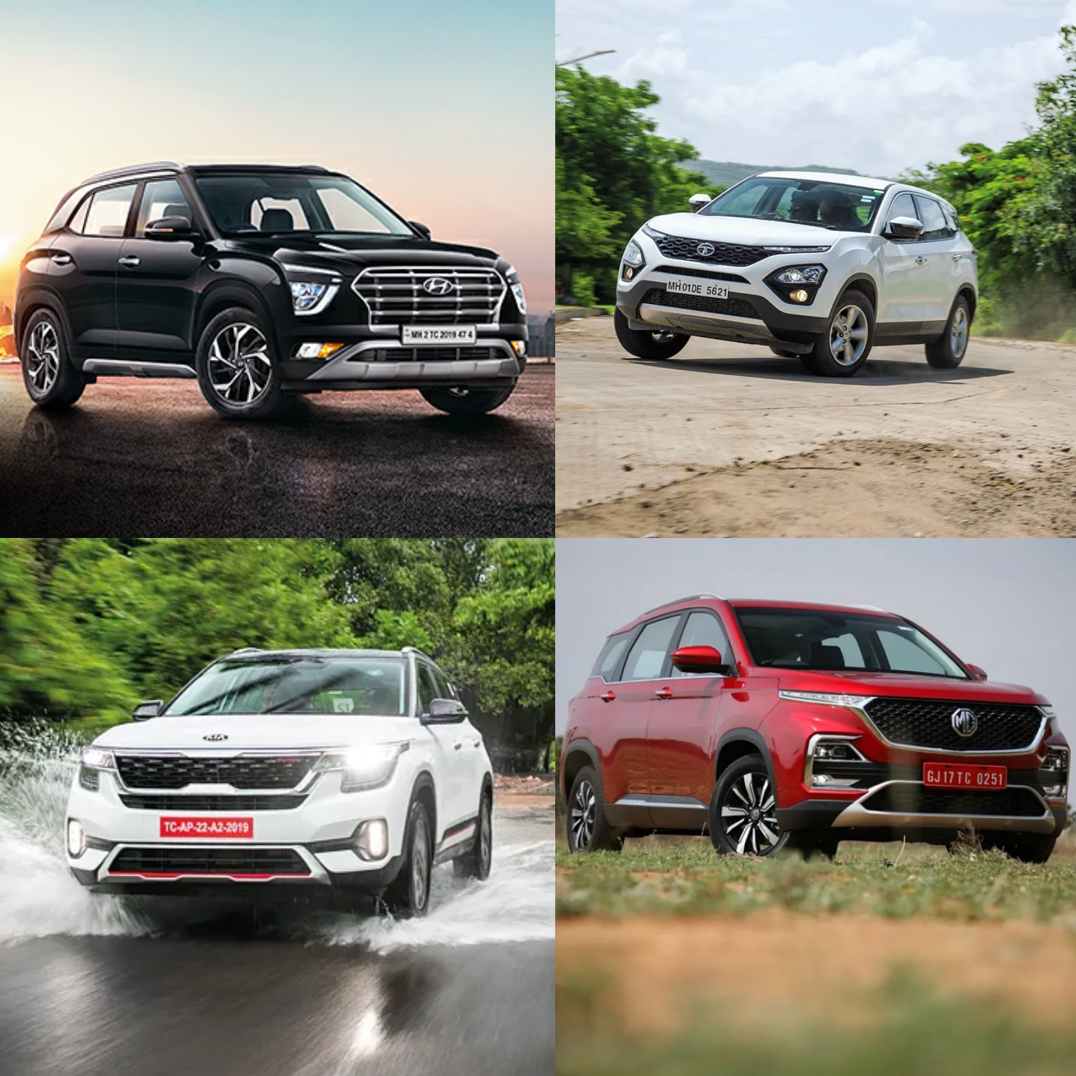 New Hyundai Creta vs Kia Seltos vs Tata Harrier: Mid-size SUV comparo New Hyundai Creta vs Kia Seltos vs Tata Harrier: Mid-size SUV comparo
