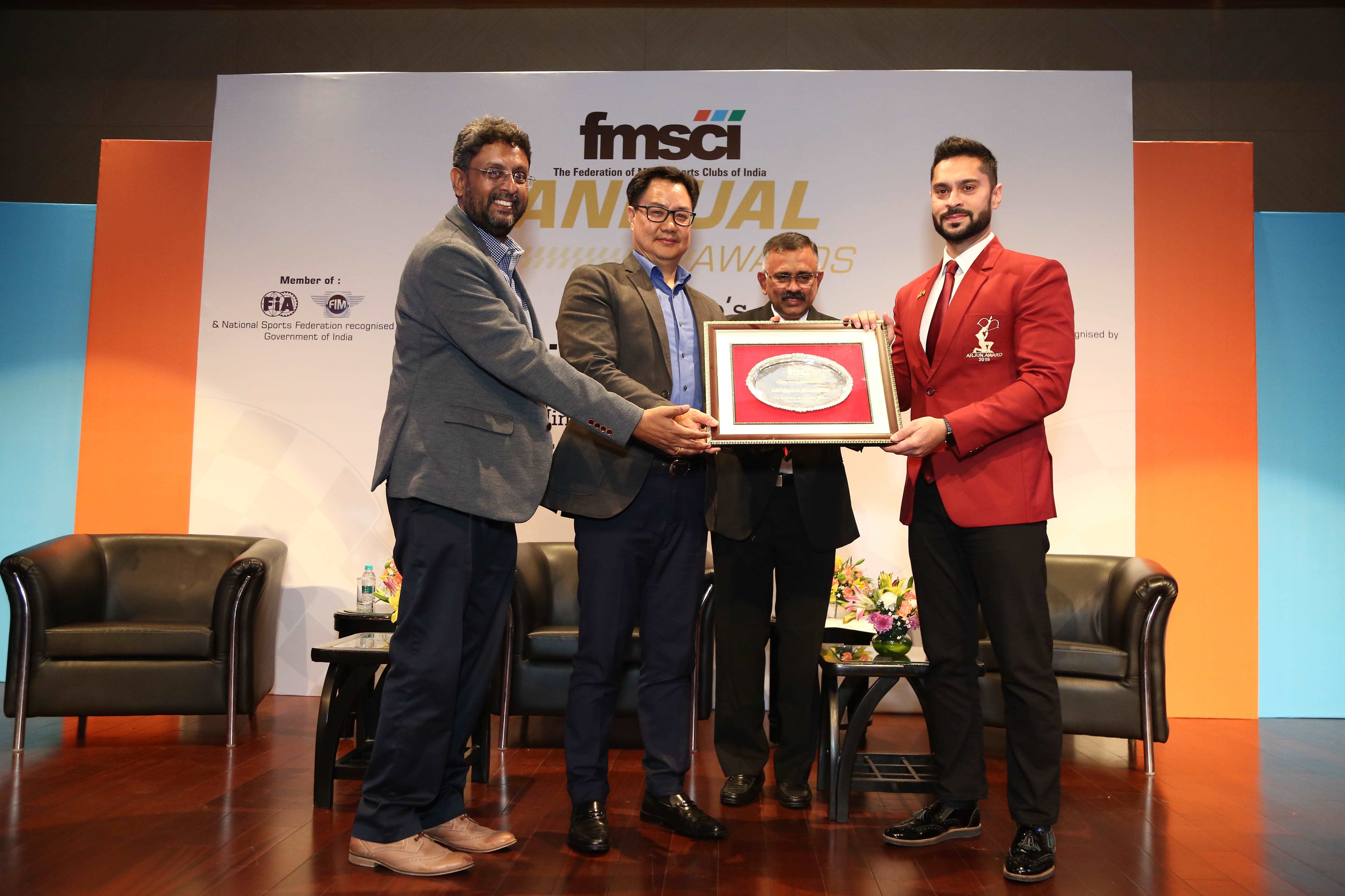 Gaurav Gill, Yash Aradhya and Arjun Maini among those felicitated at the 2020 FMSCI awards Gaurav Gill, Yash Aradhya and Arjun Maini among those felicitated at the 2020 FMSCI awards