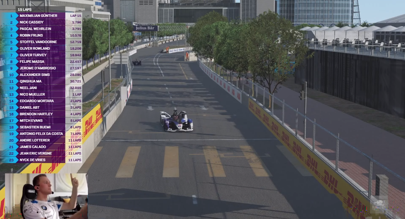 Max Guenther, Joshua Rogers take the victory at round one of the ABB Formula E Race At Home challenge Max Guenther, Joshua Rogers take the victory at round one of the ABB Formula E Race At Home challenge