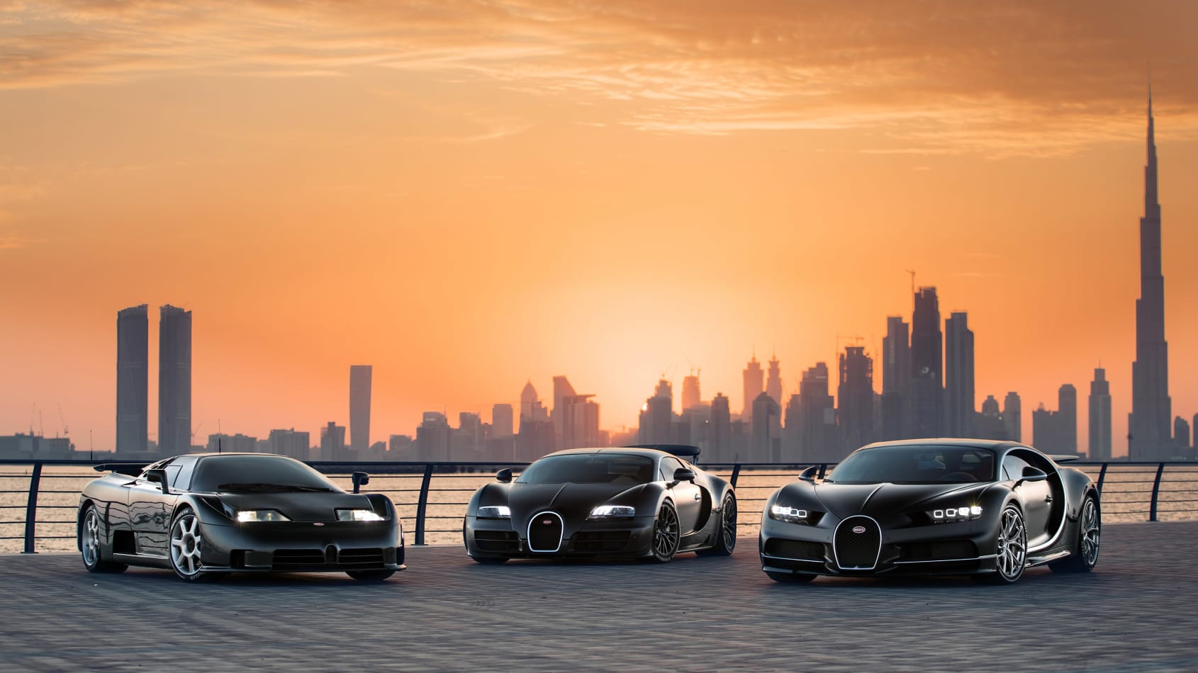 Bugatti Chiron, Veyron and EB110 gather for a photoshoot of dreams Bugatti Chiron, Veyron and EB110 gather for a photoshoot of dreams
