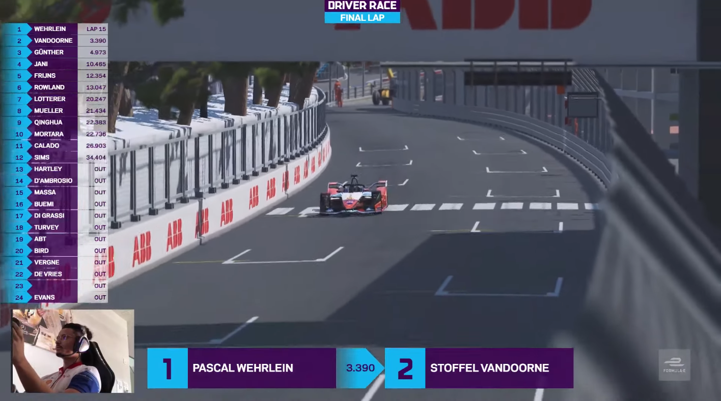 Pascal Wehrlein, Kevin Siggy bag the win in round 3 of the FIA ABB Formula E Race At Home challenge Pascal Wehrlein, Kevin Siggy bag the win in round 3 of the FIA ABB Formula E Race At Home challenge