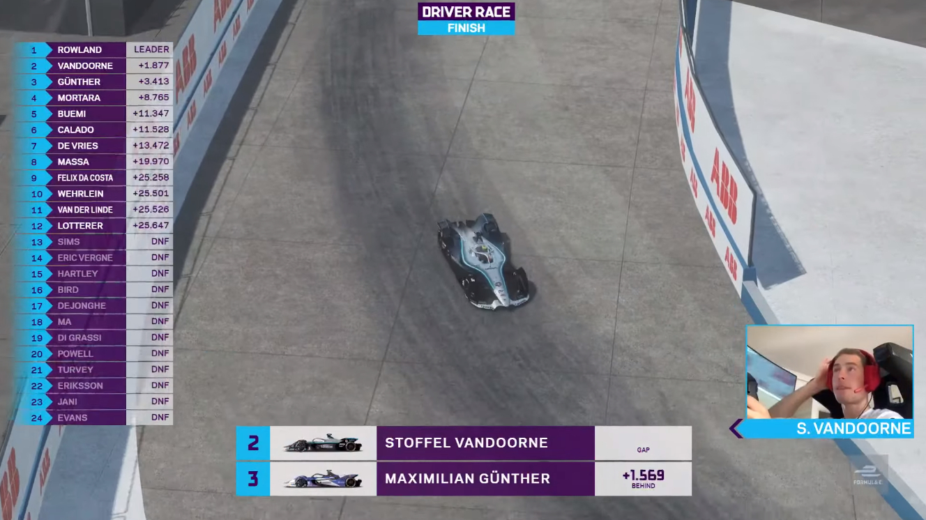 Stoffel Vandoorne and Kevin Siggy are the FIA ABB Formula E Race At Home champions! Stoffel Vandoorne and Kevin Siggy are the FIA ABB Formula E Race At Home champions!