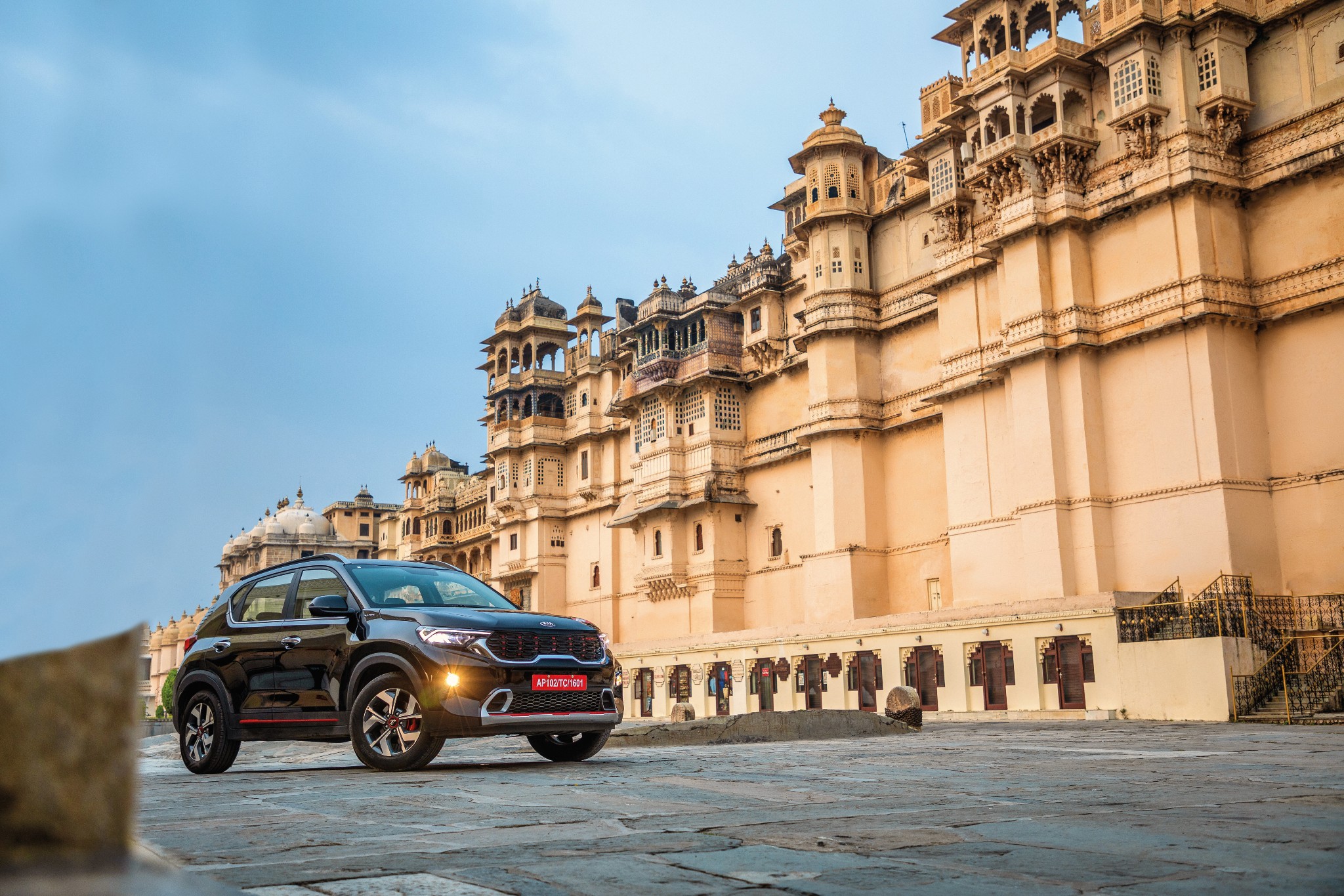Enjoying Udaipurs architecture, in the Kia Sonet Enjoying Udaipurs architecture, in the Kia Sonet
