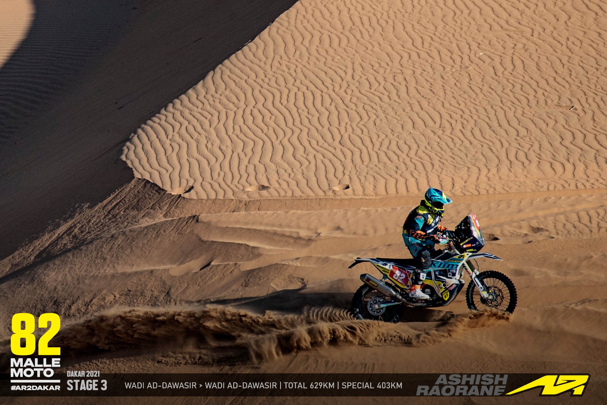Ashish Raorane at Dakar 2021: Steady progress in Stage 3 Ashish Raorane at Dakar 2021: Steady progress in Stage 3