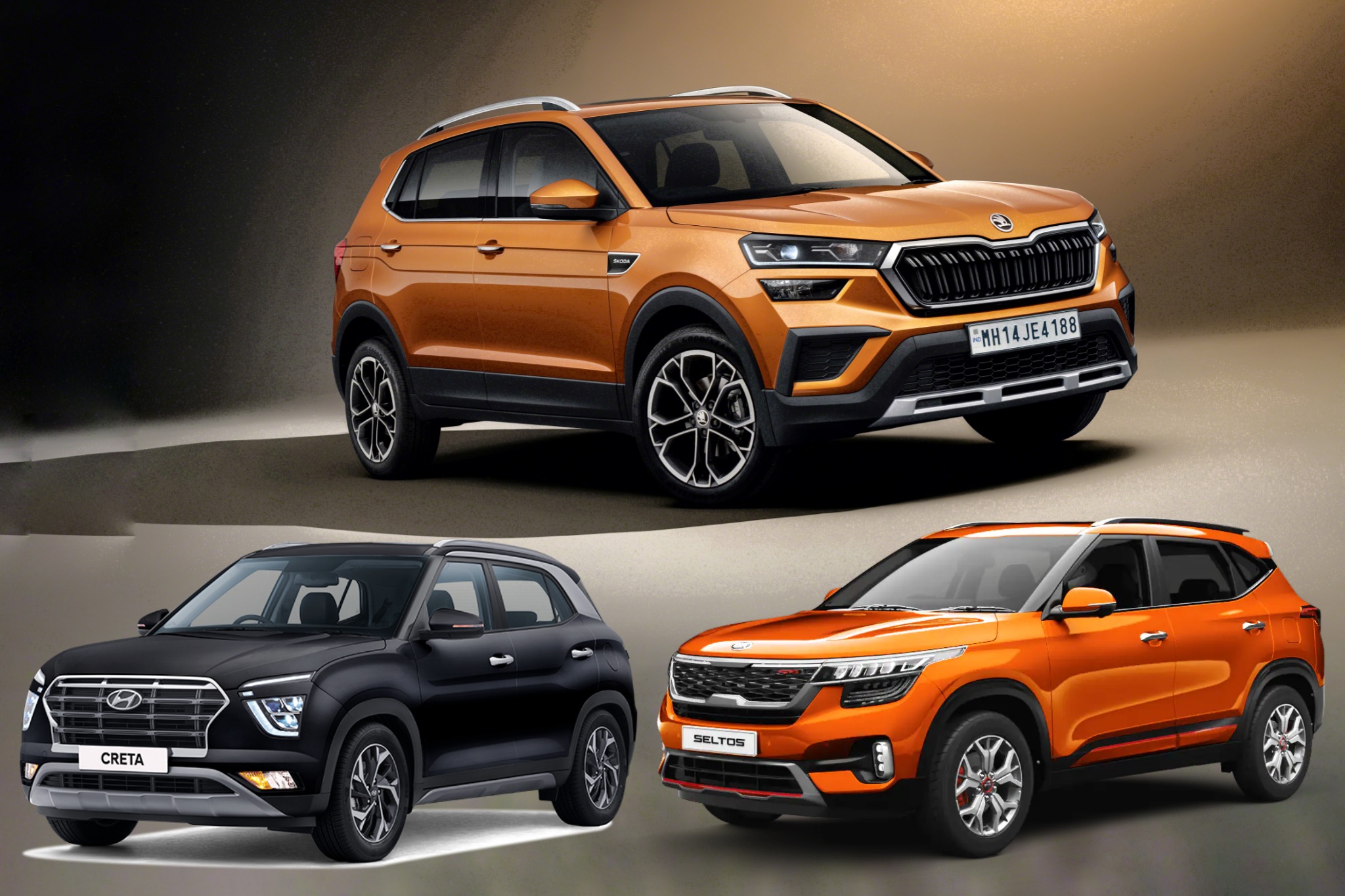 Skoda Kushaq v Hyundai Creta v Kia Seltos: Spec Comparo Skoda Kushaq v Hyundai Creta v Kia Seltos: Spec Comparo