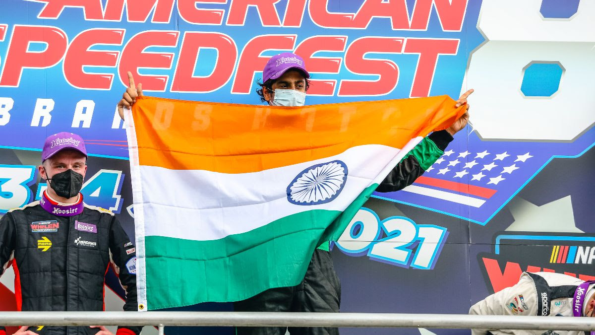 Advait Deodhar claims first pole and a win at NASCAR Whelen Euro Series Advait Deodhar claims first pole and a win at NASCAR Whelen Euro Series