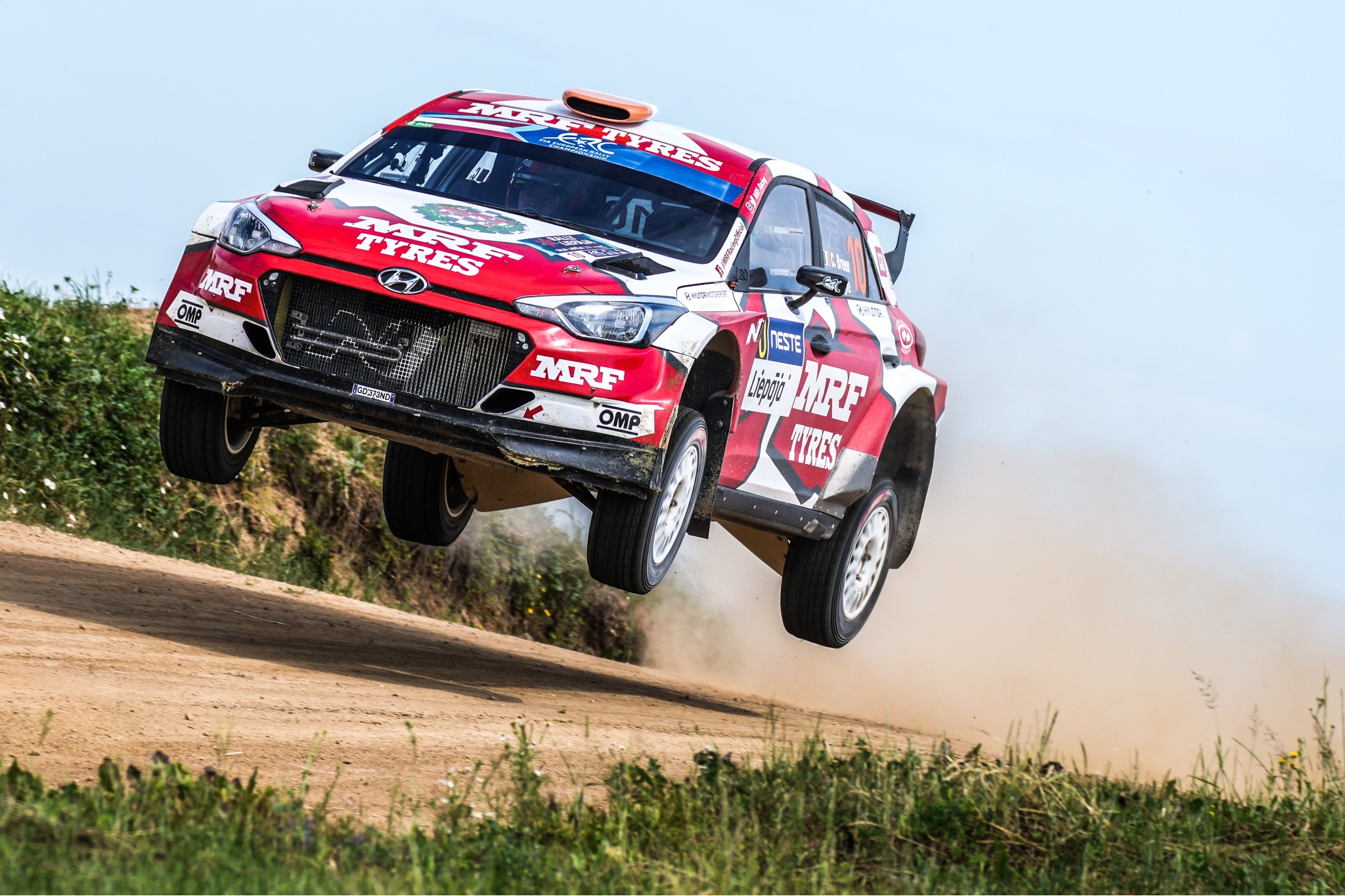 Team MRF Tyres claim their first podium at FIA ERC Rally Liepaja Team MRF Tyres claim their first podium at FIA ERC Rally Liepaja