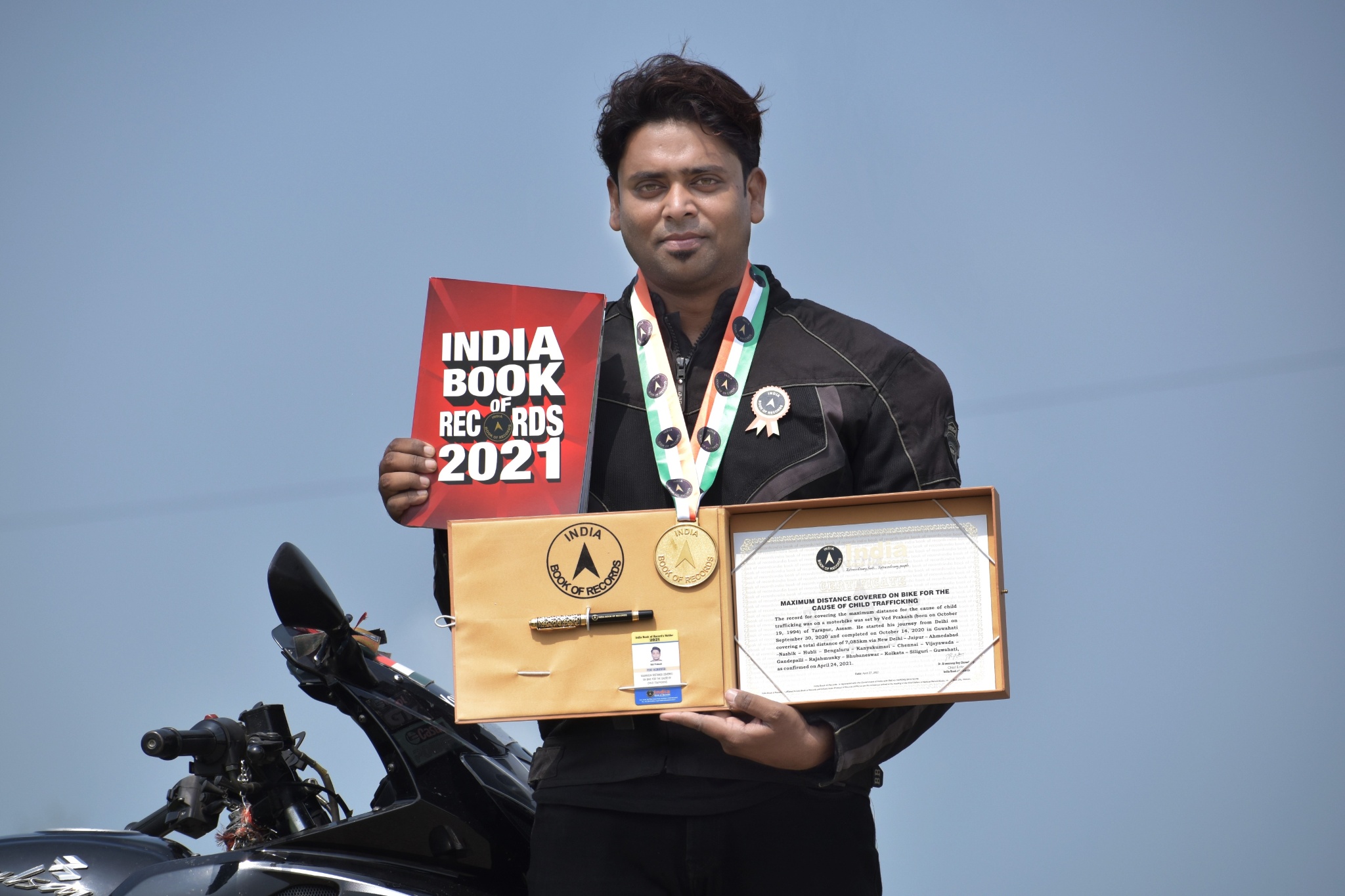 Silchar youth rode solo across India to spread awareness against child trafficking Silchar youth rode solo across India to spread awareness against child trafficking