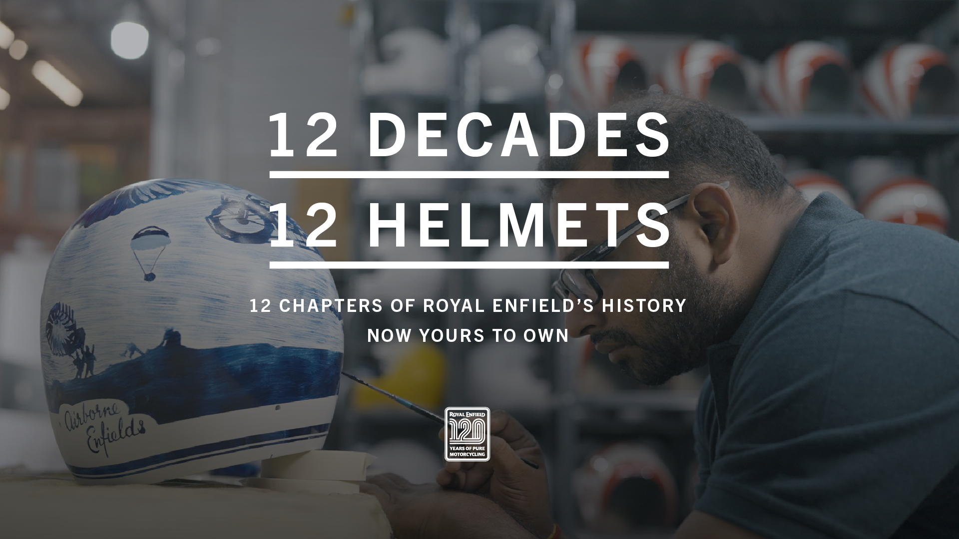 Royal Enfield celebrates its 120th anniversary by introducing a limited-edition, hand-painted range of helmets Royal Enfield celebrates its 120th anniversary by introducing a limited-edition, hand-painted range of helmets