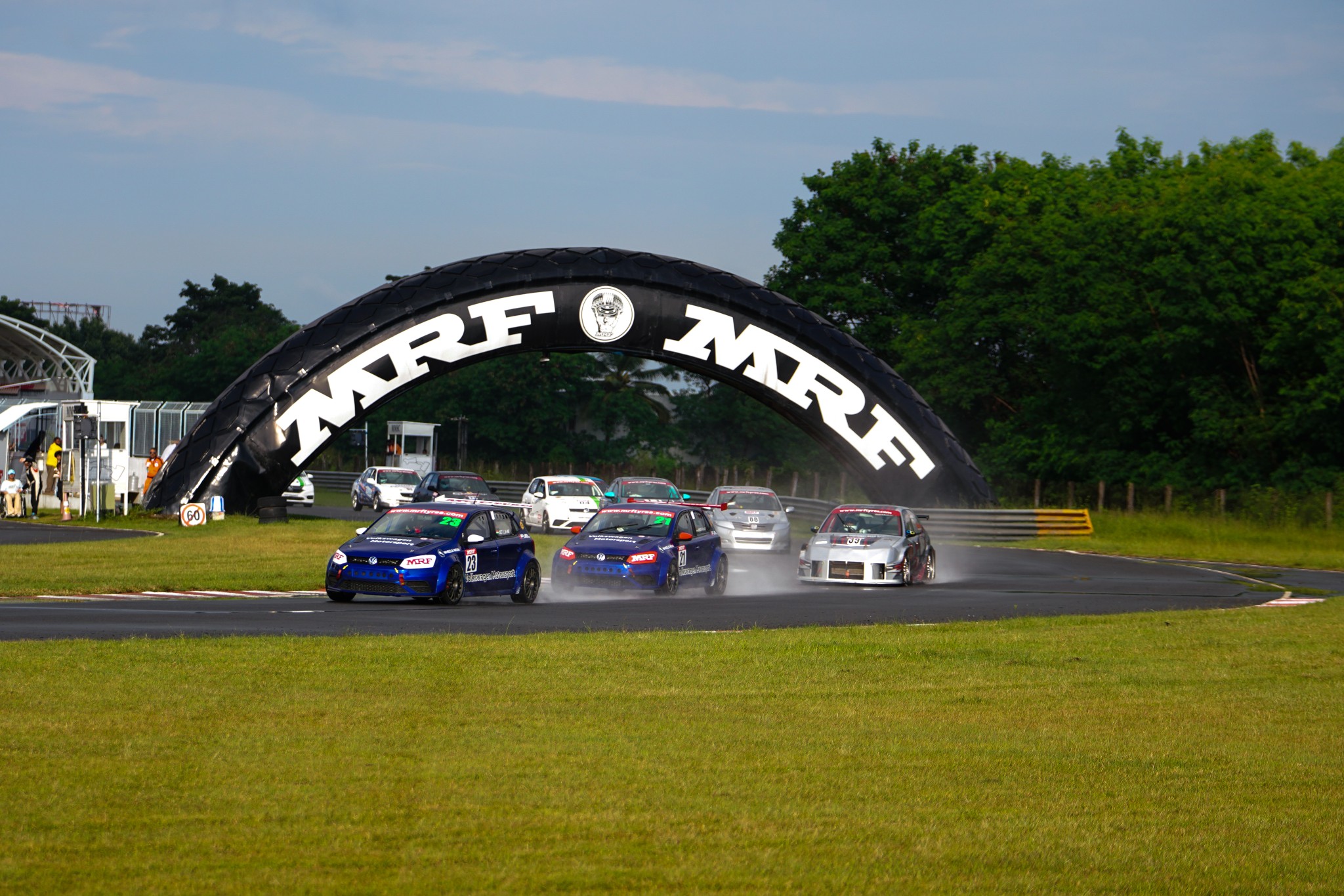 Mixed conditions treated us to a heartstopping Round 2 of  MRF MMSC FMSCI Indian National Car Racing Championship 2021
