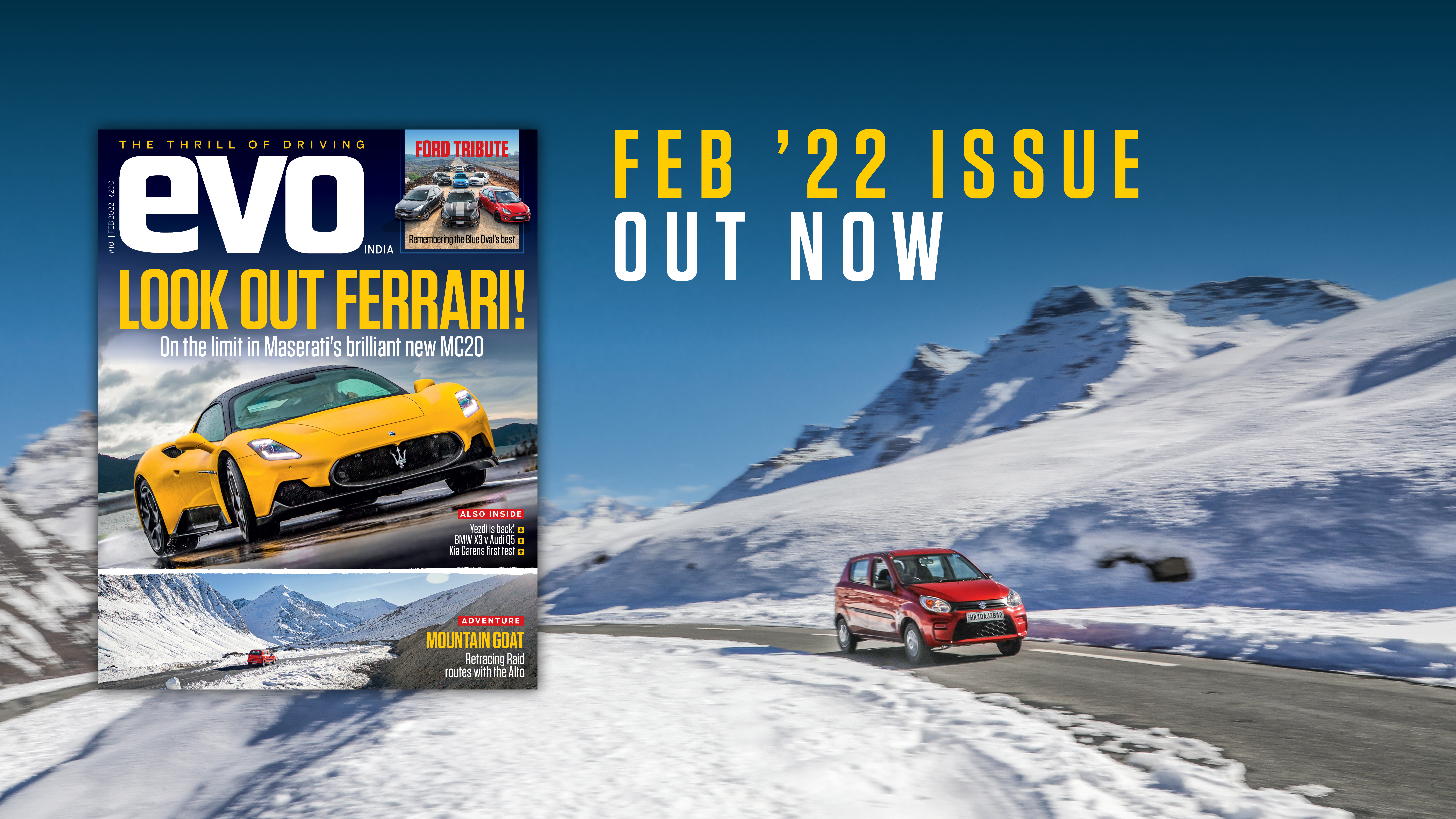 Maserati’s MC20 headlines the February 2022 issue of evo India, along with every Ford sold in India Maserati’s MC20 headlines the February 2022 issue of evo India, along with every Ford sold in India