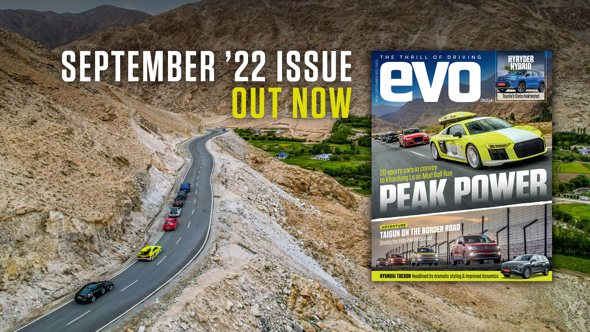 Sports cars to the top of the world headline the September 2022 issue of evo India! Sports cars to the top of the world headline the September 2022 issue of evo India!