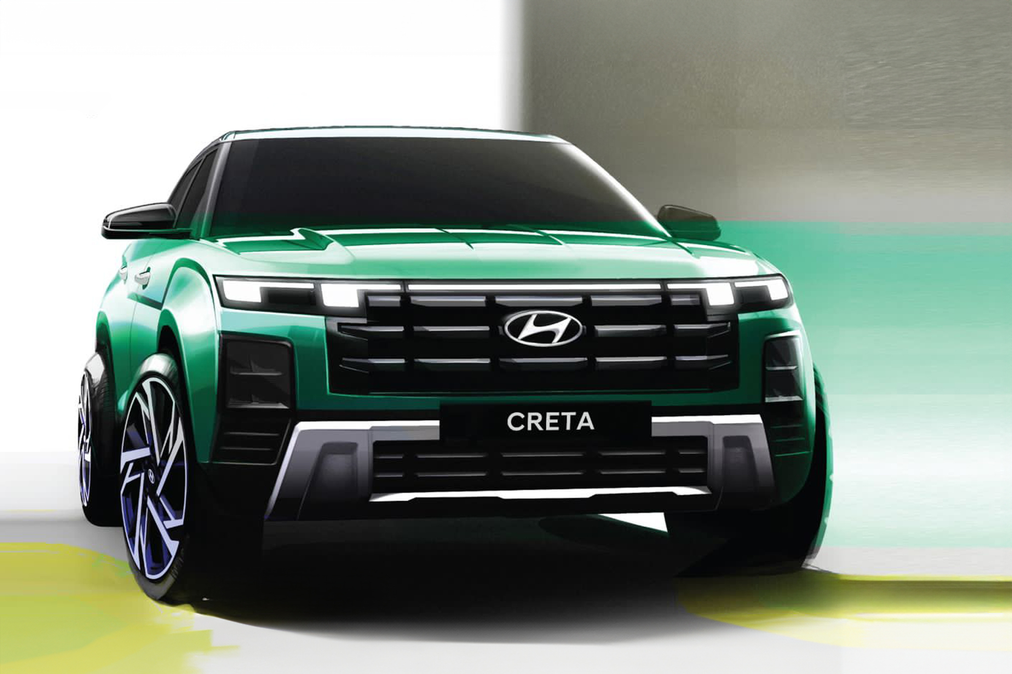 Hyundai has released new design renders for the facelifted 2024 Creta Hyundai has released new design renders for the facelifted 2024 Creta