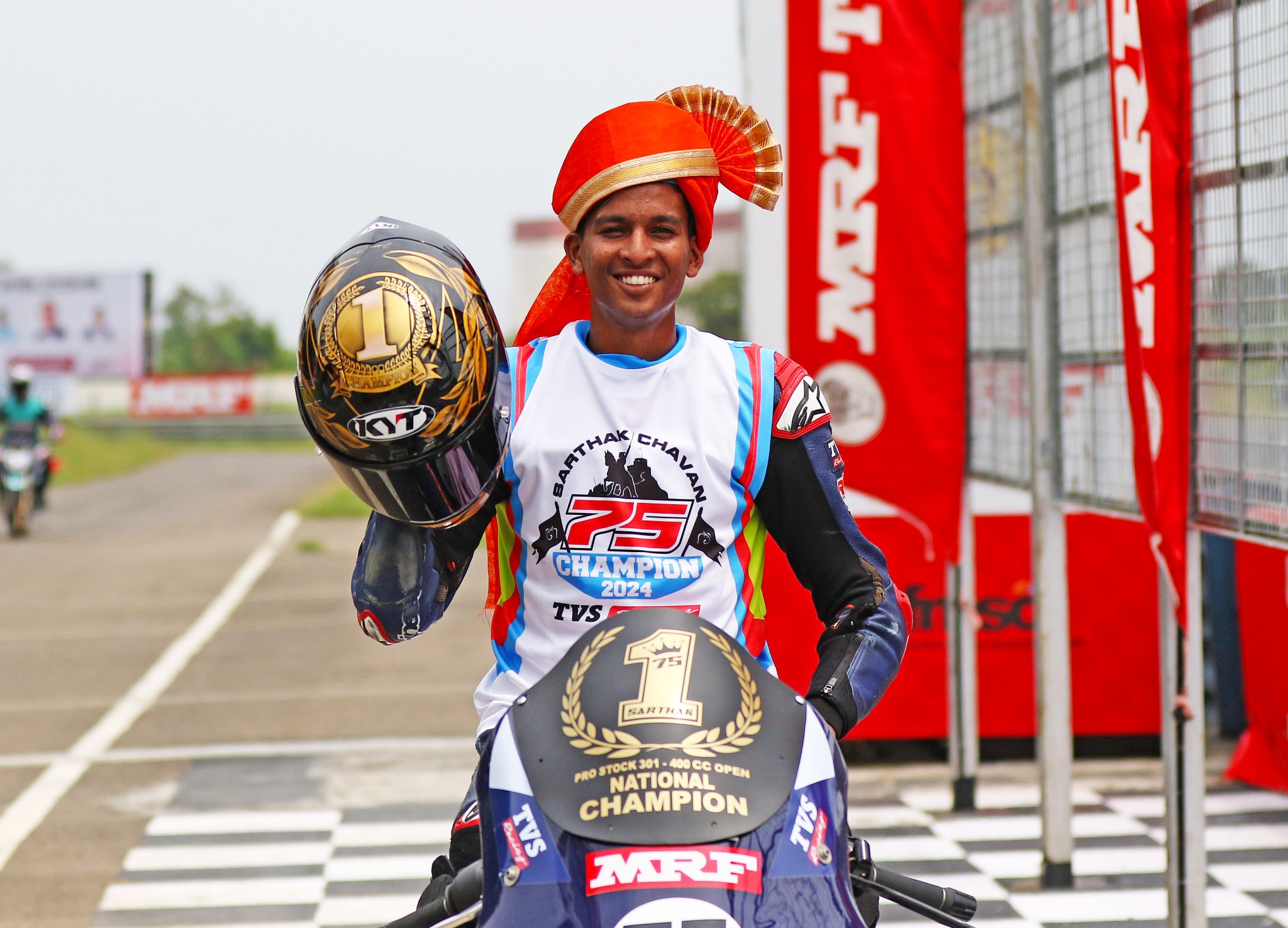 TVS Racing’s Sarthak Chavan clinches his first National crown in INMRC 2024