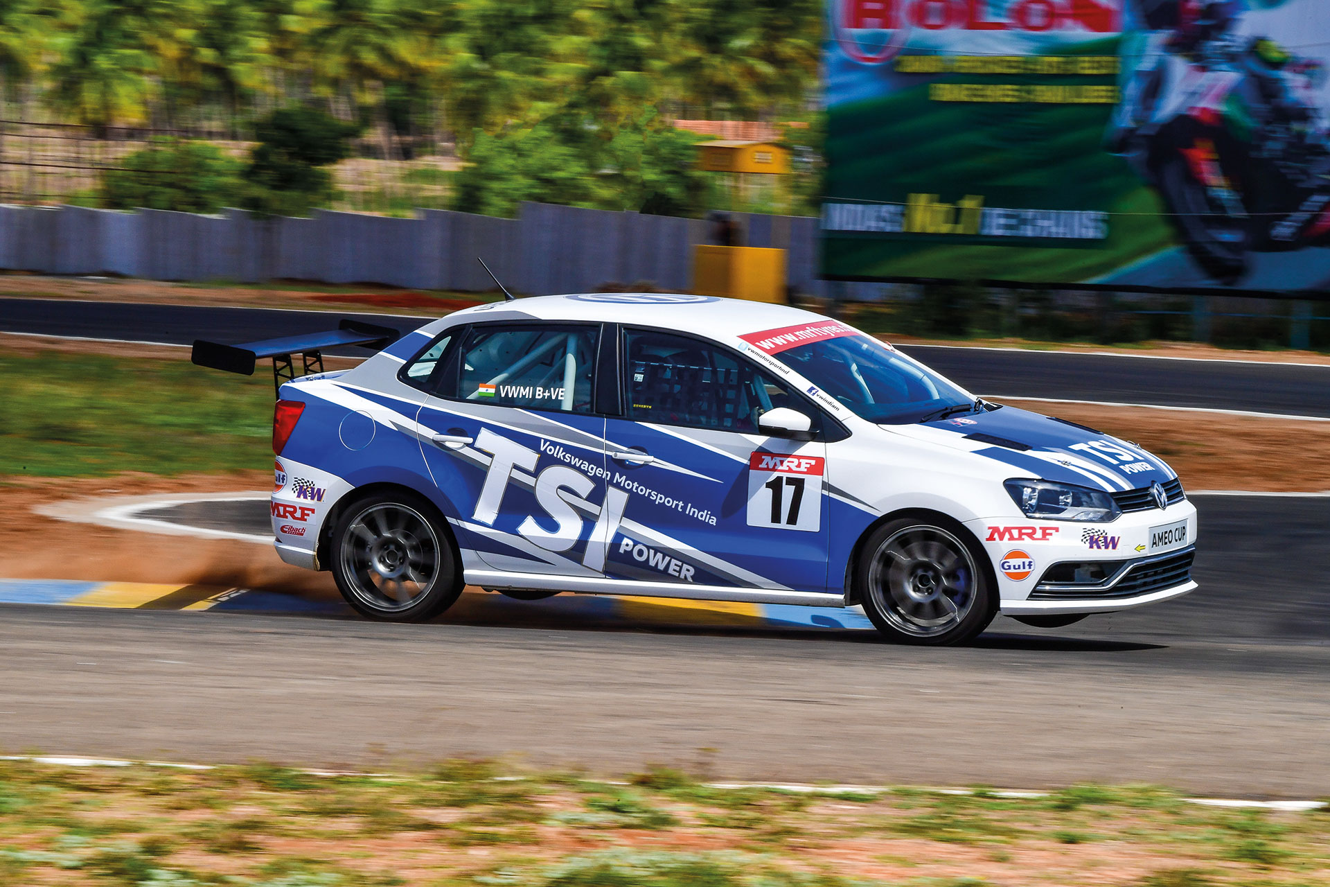 The 2017 Volkswagen Ameo Cup car driven The 2017 Volkswagen Ameo Cup car driven