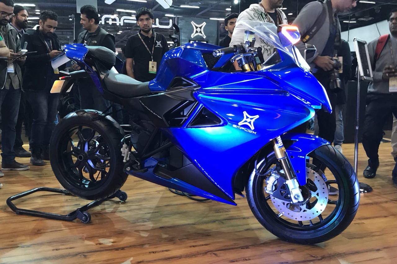 Auto Expo 2018: Emflux Motors unveils India’s first electric superbike