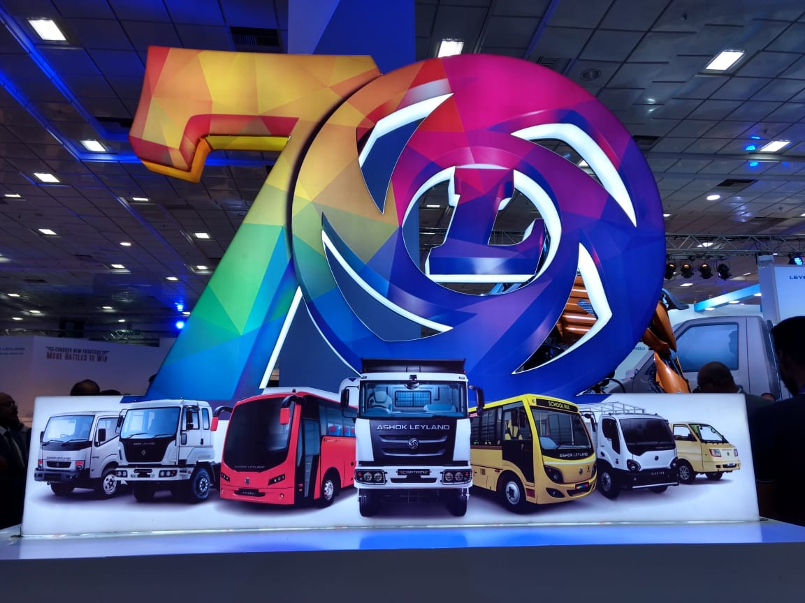 Ashok Leyland showcase their vehicle line-up at the Global Conference 2018