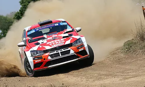 Karna Kadur and Musa Sherif win the Indu Chandhok Memorial 48th South India Rally Karna Kadur and Musa Sherif win the Indu Chandhok Memorial 48th South India Rally
