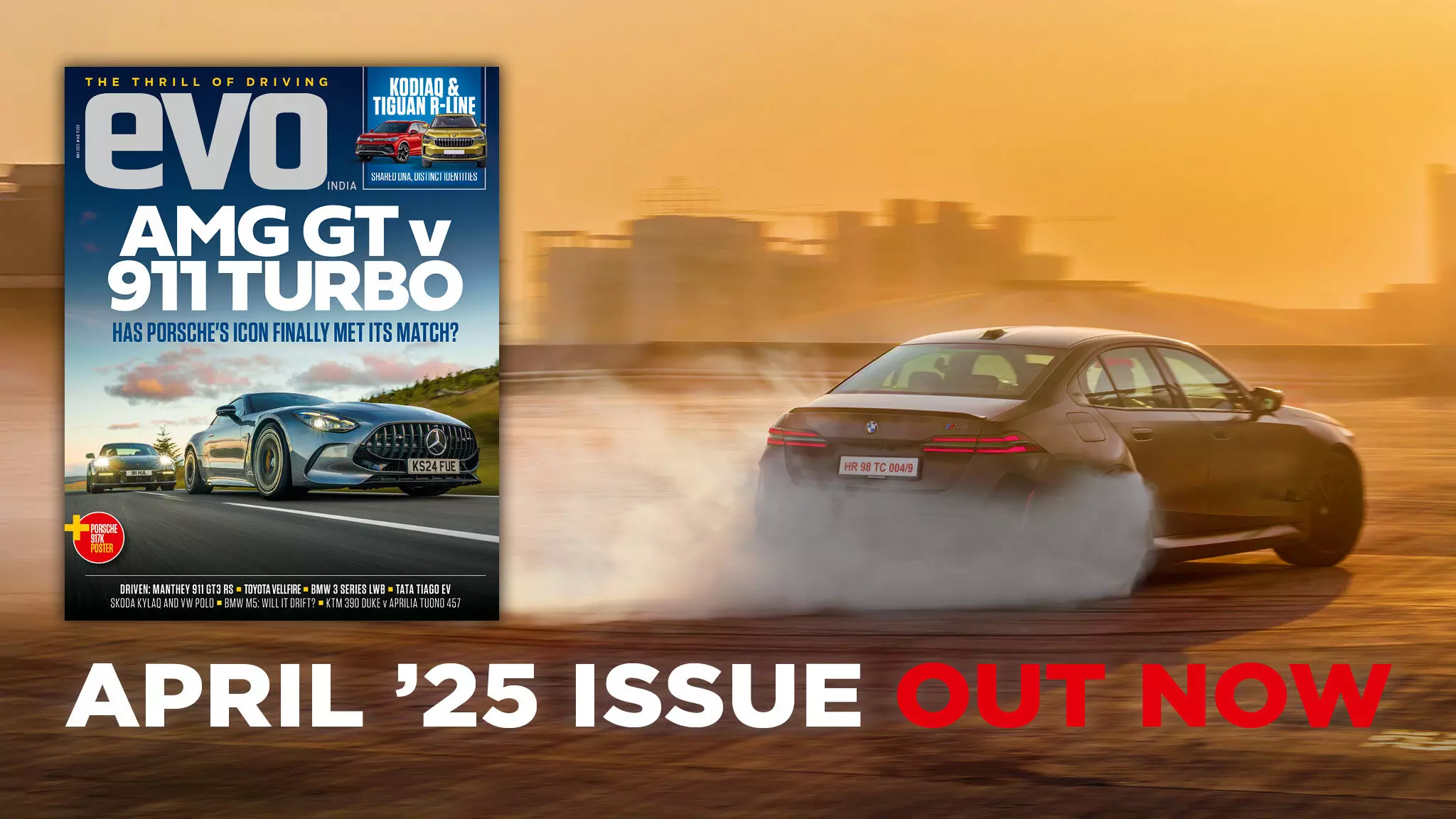 AMG GT 63 and Porsche 911 Turbo S go head-to-head in the May 2025 issue of evo India AMG GT 63 and Porsche 911 Turbo S go head-to-head in the May 2025 issue of evo India
