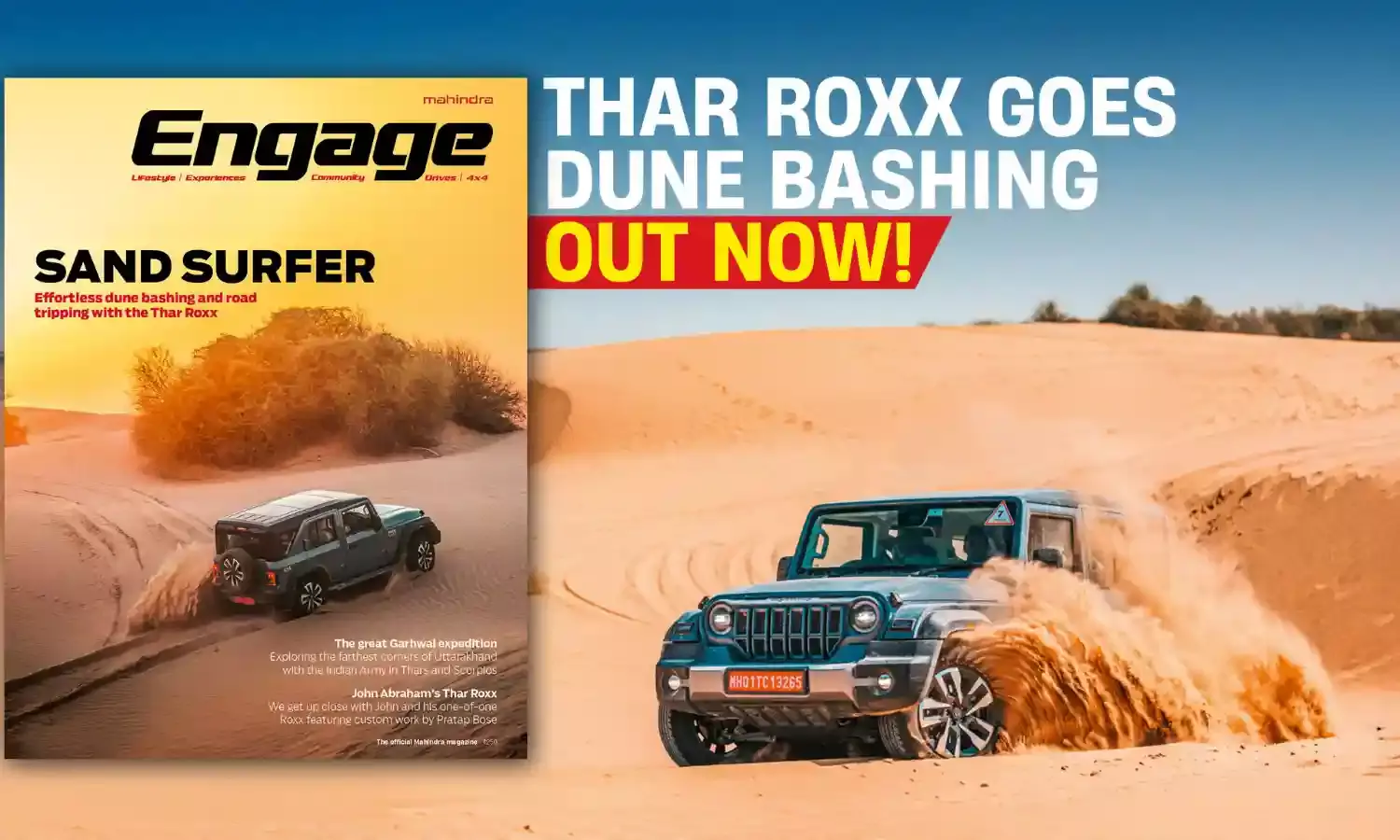 Surfing the sand and dune bashing with the Mahindra Thar Roxx!
