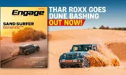 Surfing the sand and dune bashing with the Mahindra Thar Roxx! Surfing the sand and dune bashing with the Mahindra Thar Roxx!