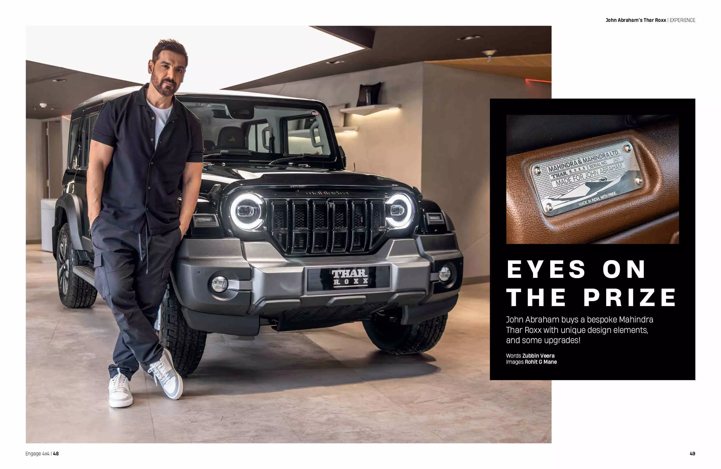 John Abraham becomes the proud owner of a custom-made Thar Roxx from factory John Abraham becomes the proud owner of a custom-made Thar Roxx from factory