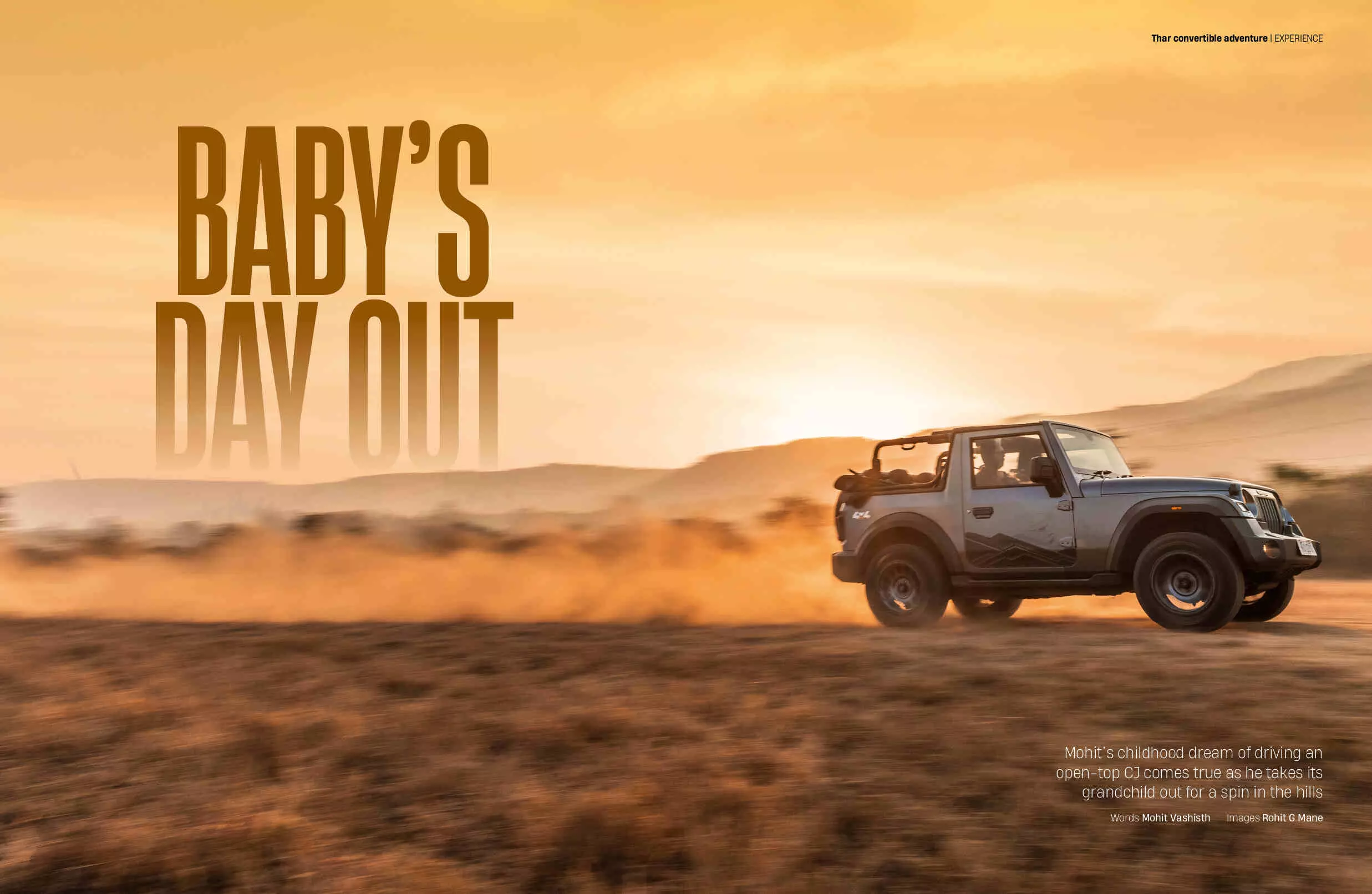 We take the Thar convertible to go hill-climbing! We take the Thar convertible to go hill-climbing!