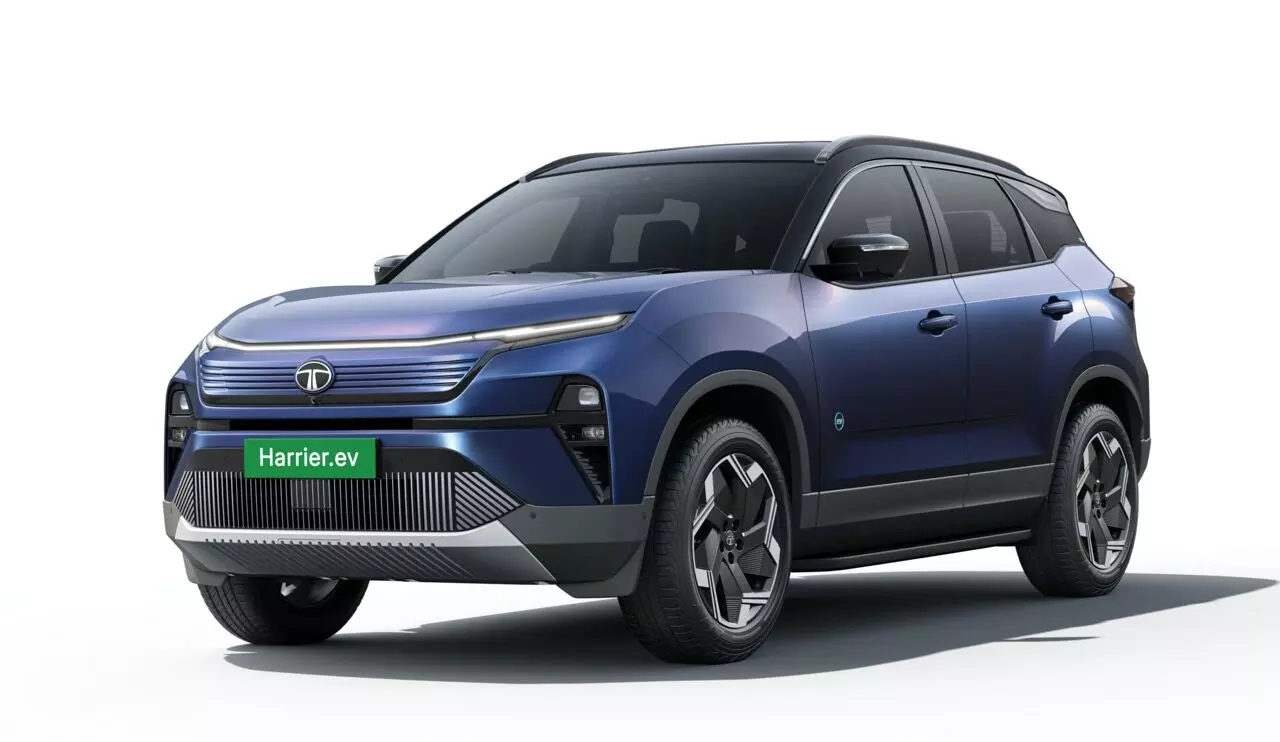 The exterior design of the Tata Harrier.ev is identical to that of the ICE-powered Harrier The exterior design of the Tata Harrier.ev is identical to that of the ICE-powered Harrier
