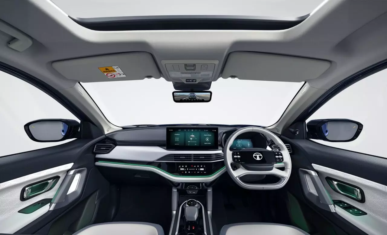 The cabin of the Tata Harrier.ev is packed with features The cabin of the Tata Harrier.ev is packed with features