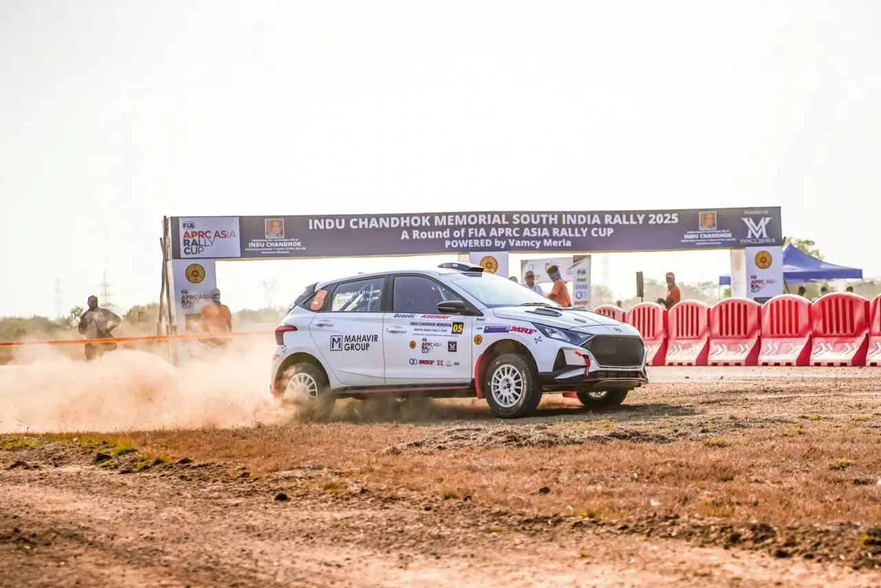 Jeet Jhabakh debuted the i20 rally car at the Indu Chandhok Memorial 48th South India Rally