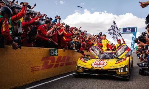 Ferrari wins the 24 hours of Le Mans, their third in a row Ferrari wins the 24 hours of Le Mans, their third in a row