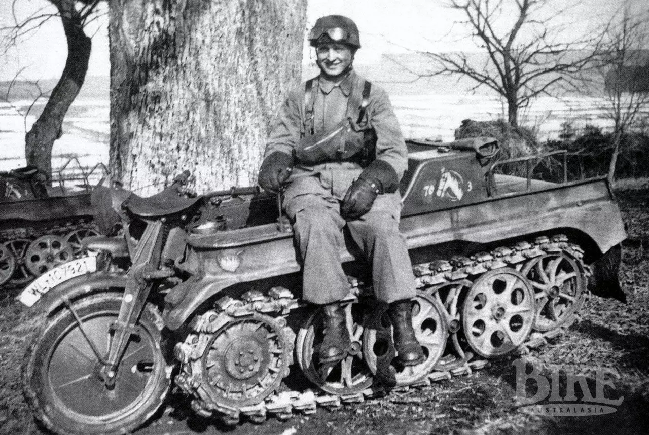 The “bike-tanks” had a variety of uses and were produced up until 1944. The “bike-tanks” had a variety of uses and were produced up until 1944.