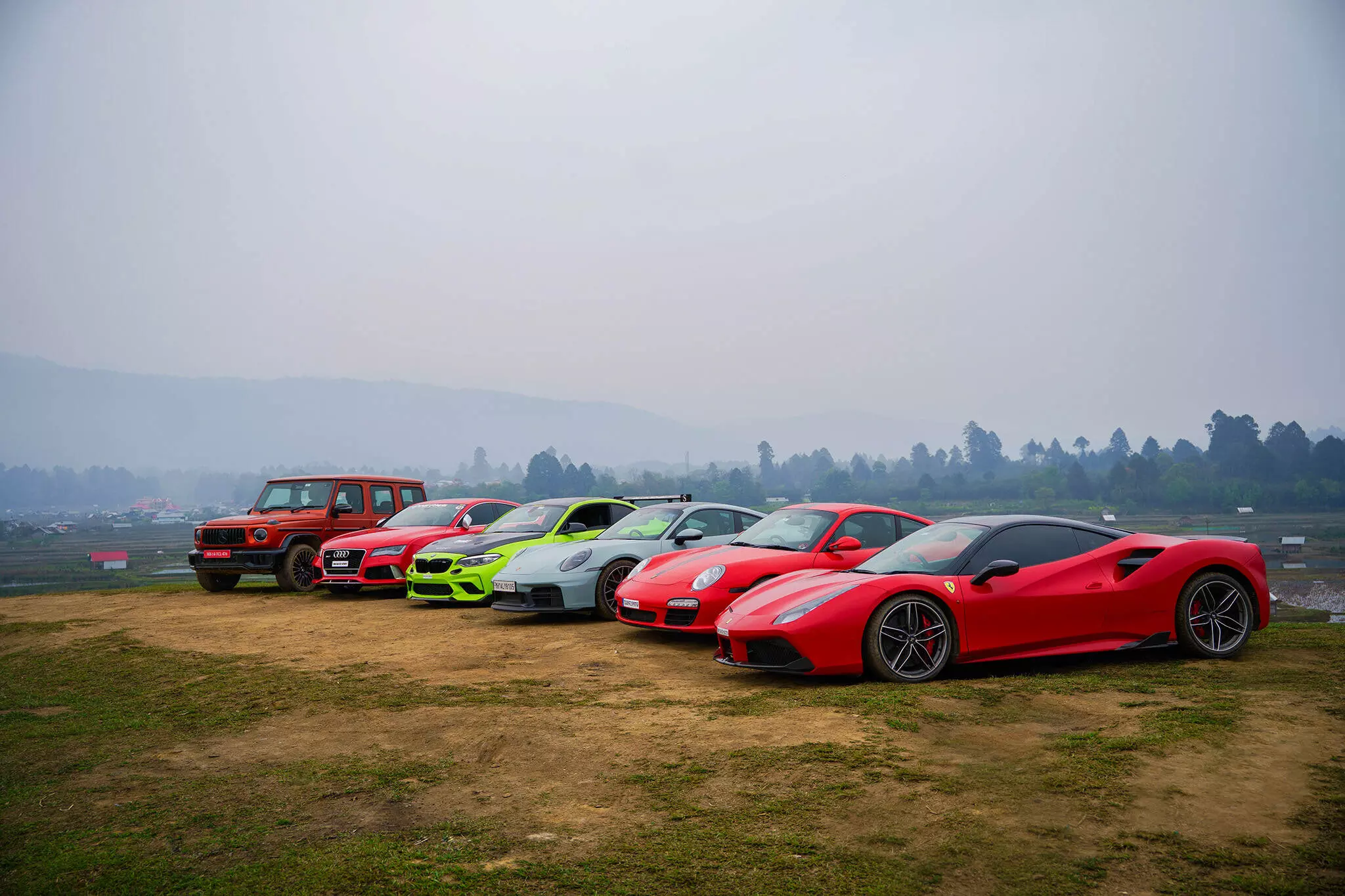 The convoy, which included a Mercedes-AMG G 63, an Audi RS 7, a BMW M2, a Porsche 911 Carrera 992.2 and a Carrera 997.2 along with a Ferrari 488, returned from the drive without a single puncture or scratch The convoy, which included a Mercedes-AMG G 63, an Audi RS 7, a BMW M2, a Porsche 911 Carrera 992.2 and a Carrera 997.2 along with a Ferrari 488, returned from the drive without a single puncture or scratch