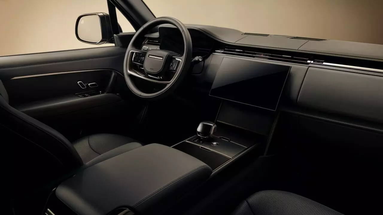 The interior features satin black finishes and Near-Aniline Ebony leather upholstery The interior features satin black finishes and Near-Aniline Ebony leather upholstery