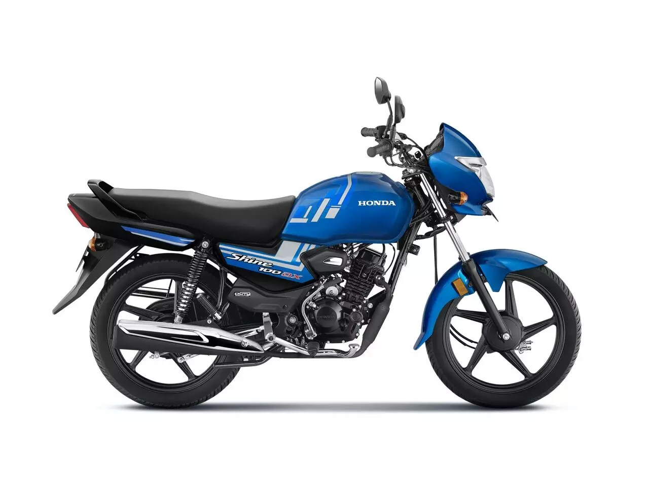 The Honda Shine 100 DX is a 100cc commuter motorcycle that gets a refreshed design