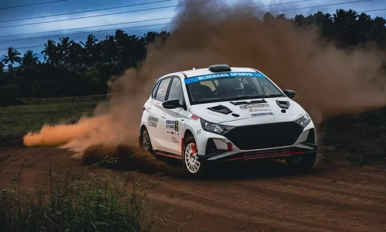 Jeet Jhabakh (co-driver V Sekar) won the INRC 3T category – shot by Sai Teja Iragavarapu 