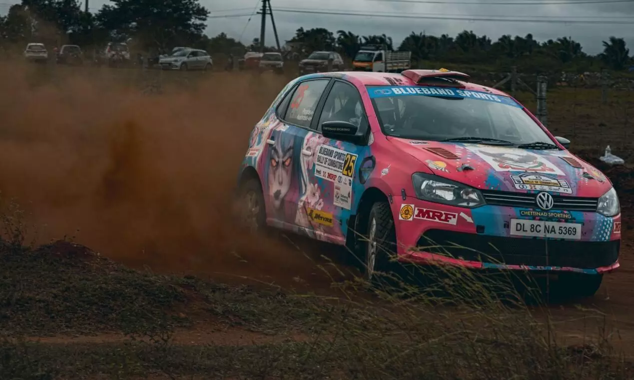 Phoebe Nongrum (co-driver Nash Ross) finished third in the Women class – shot by Sai Teja Iragavarapu