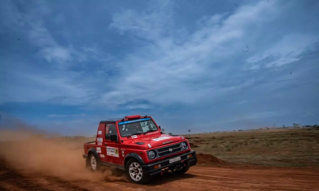 Aneesh Sangma (co-driver Dinky Varghese) finished first in the Gypsy Challenge – shot by Sai Teja Iragavarapu
