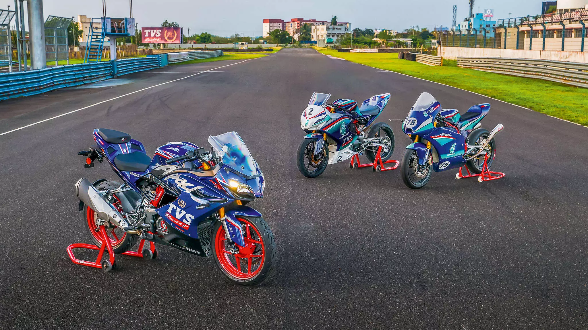This year marks 20 years of the TVS Apache and TVS Motor Companys commitment to  the world of racing; the RR 310 is the sharpest tool in TVSs road going lineup that carries the chops for a racetrack as well — Shot by Avdhoot A Kolhe for evo India