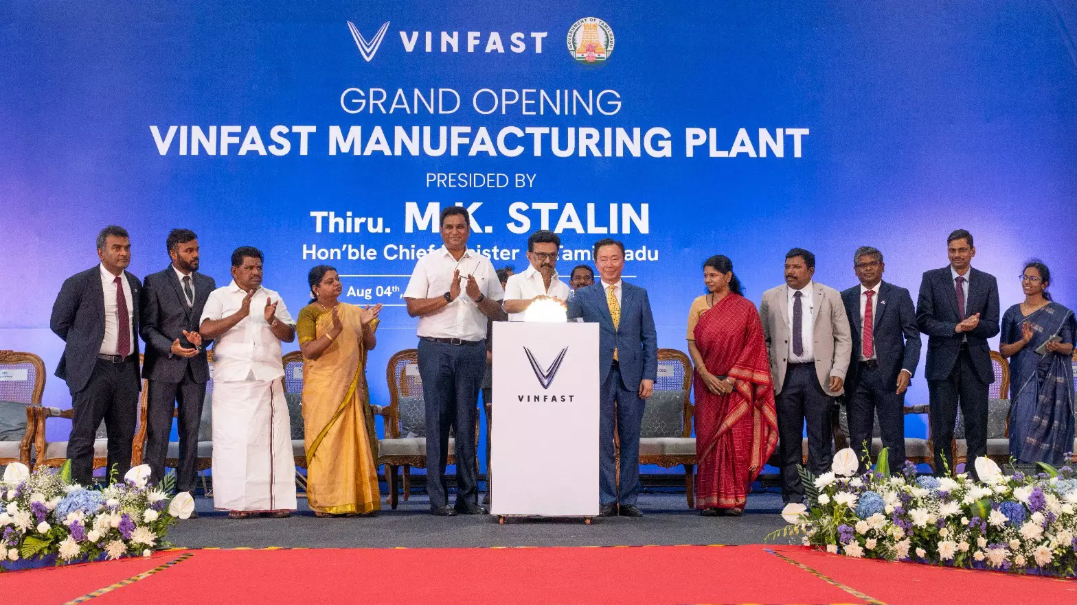 VinFast India inaugurates their first EV assembly plant in India at SIPCOT Industrial Park, Thoothukudi, Tamil Nadu