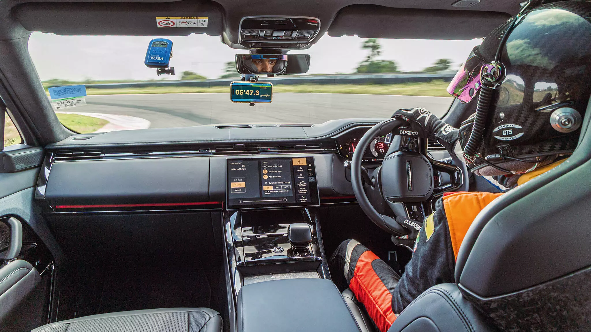 Sohil Shah, a two-time IRL champion was mightily impressed by the Range Rover Sport SV Edition Twos ability to do controlled drifts with the ESP turned all the way off — Shot by Avdhoot A Kolhe for evo India