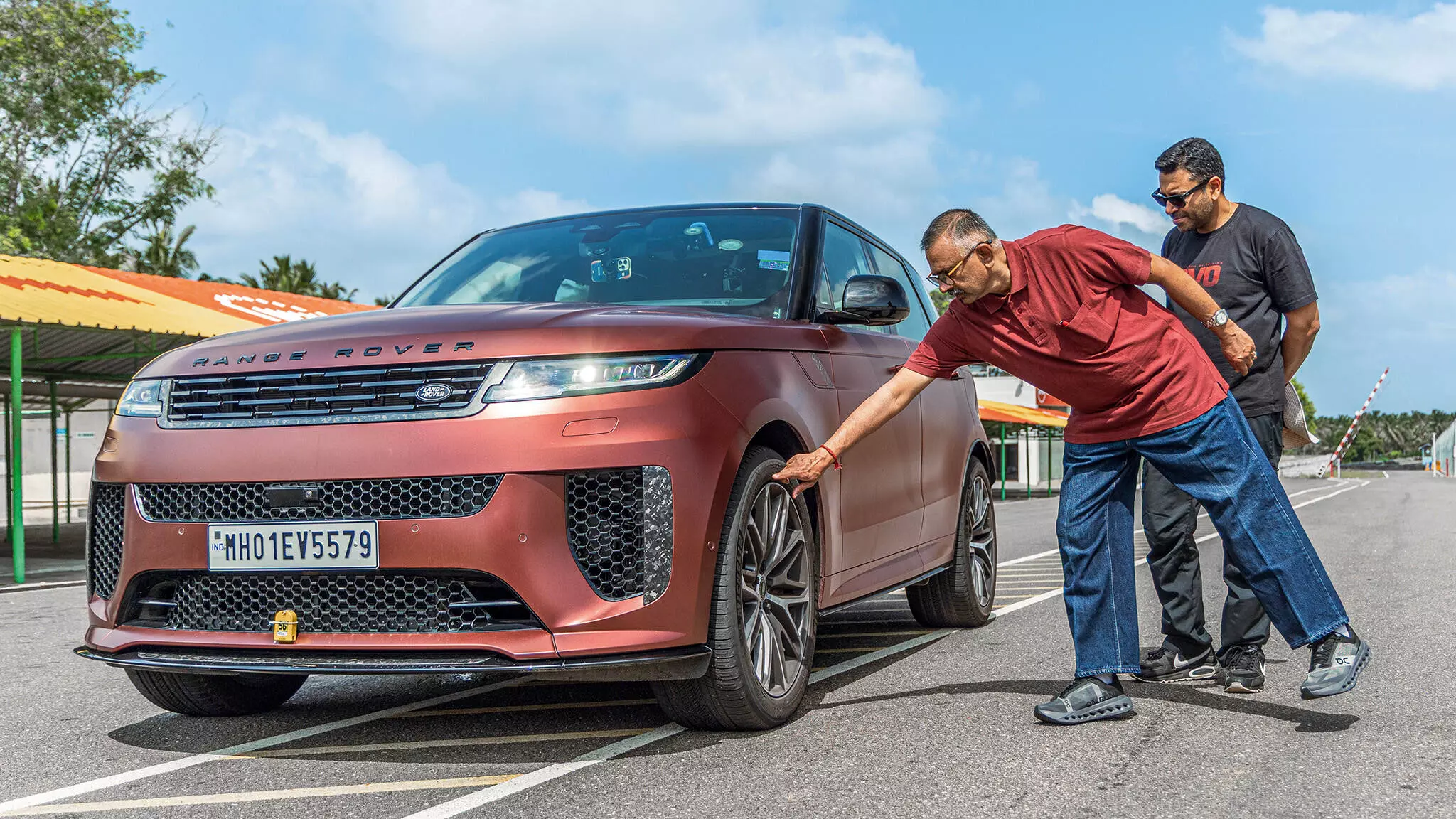 Ensuring perfect tyre condition and optimum pressure are crucial for safety and performance before each lap — Shot by Avdhoot A Kolhe for evo India