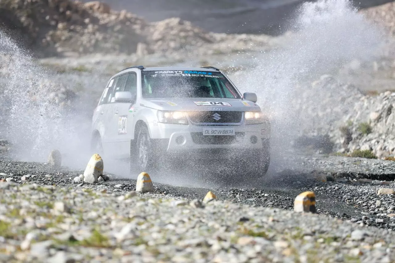 This rally will cover a distance of approximately 800km (including the transport stages) and will include the rugged landscapes of Ladakh and the Zanskar region – shot by Himalayan Xtreme Motorsports