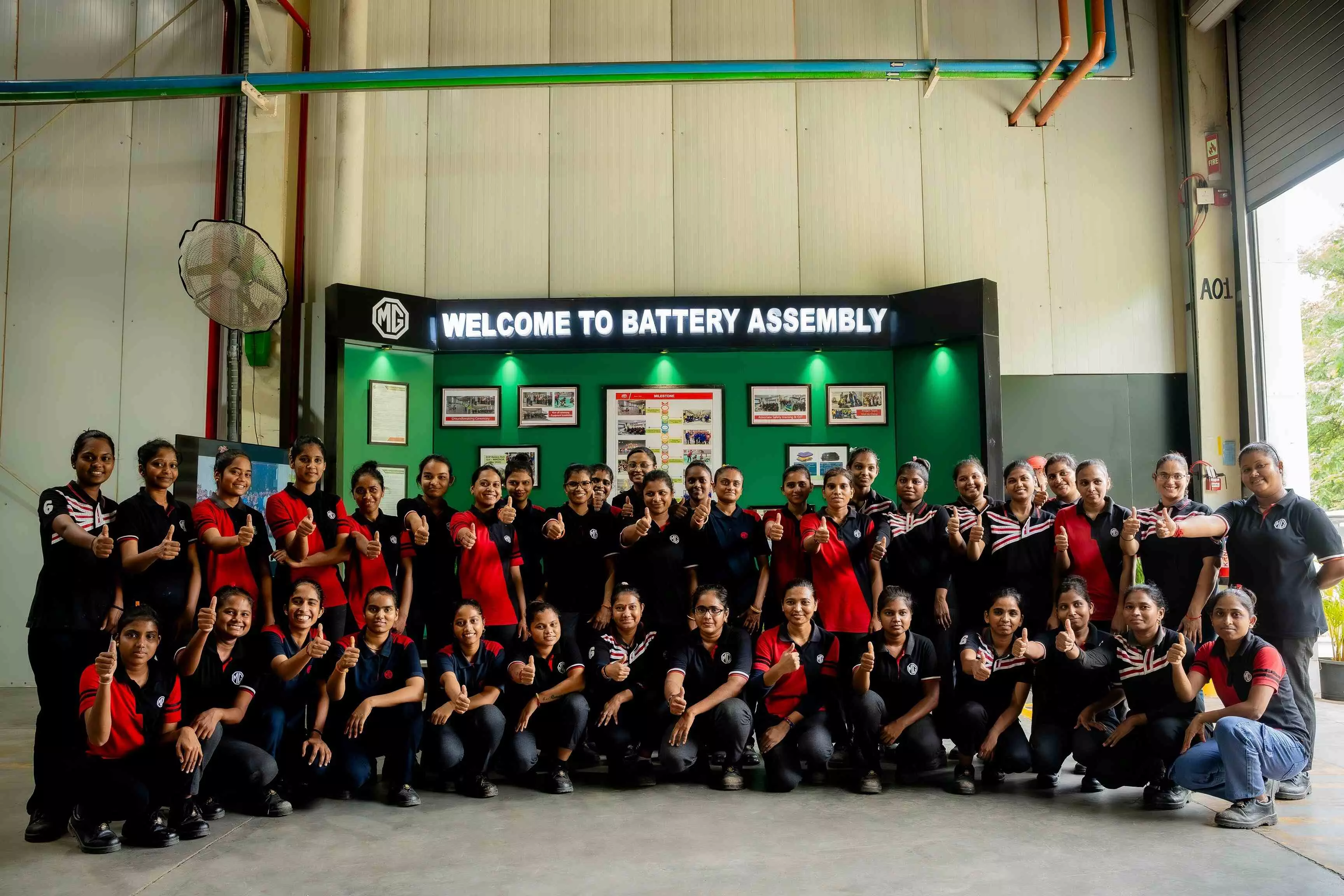 JSW MG Motor plant team