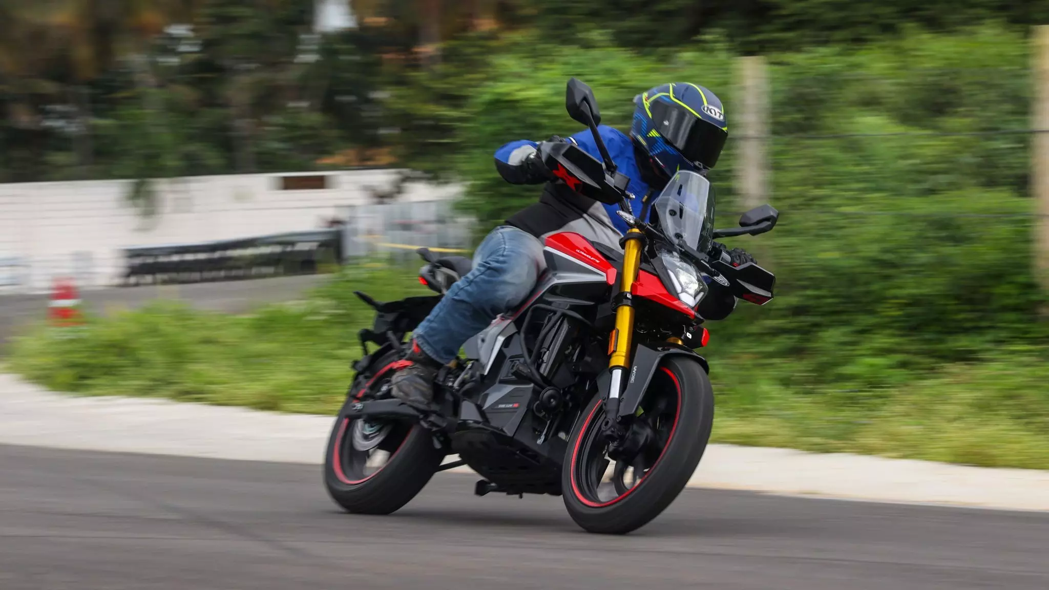 It can hold its own in the bends despite its ADV-esque traits; the ABS needs calibration as it engages earlier than needed — Shot by Rohit G Mane for evo India