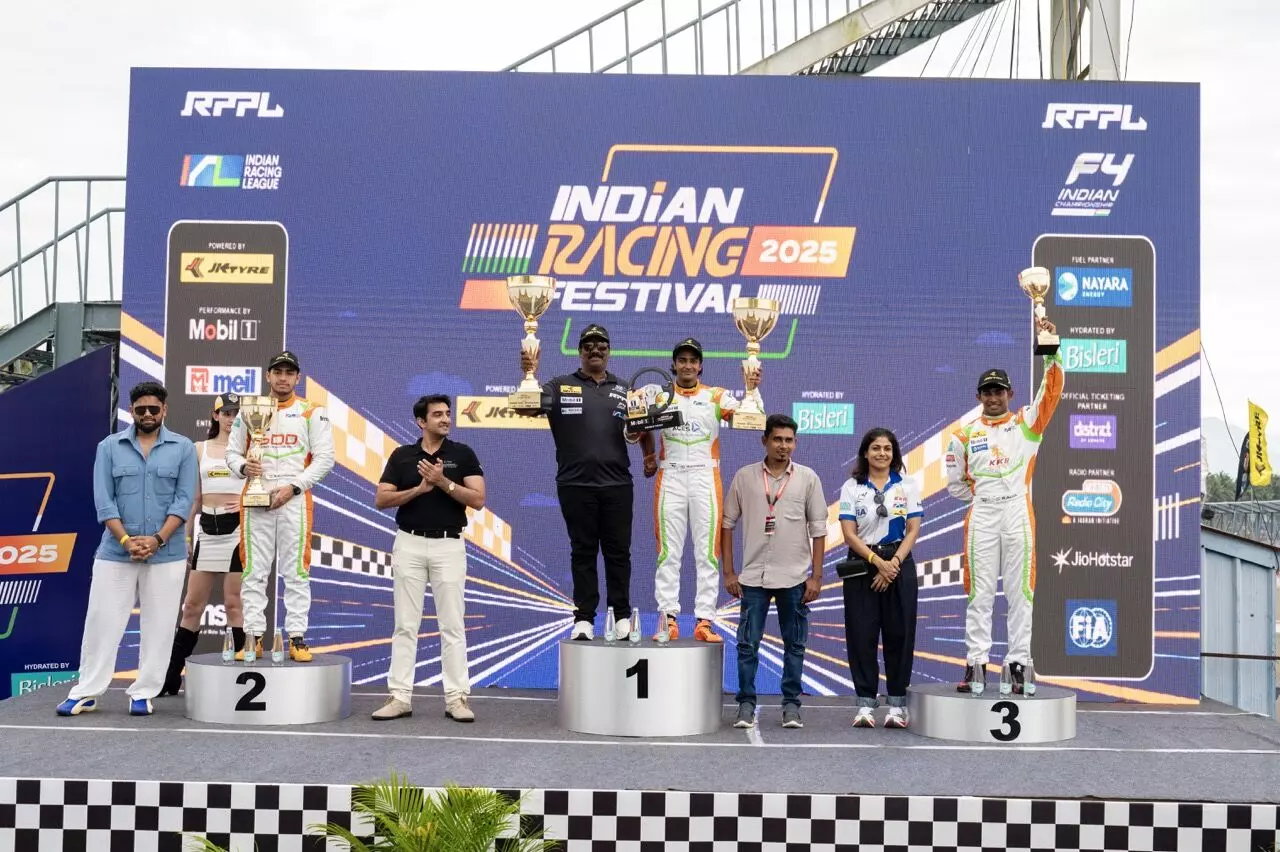 Raoul Hyman won the IRL Driver B Race at Coimbatore